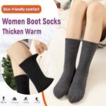 AMENLAN Women Heated Socks Ski Winter Thermal Hiking Snowboarding Thick Boot Insulated Socks 3 Pairs (3 Pairs Black/White/Grey)