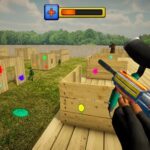 Paintball shooting gun arena